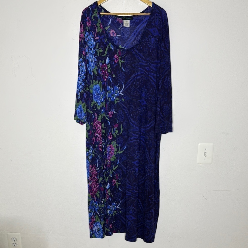 Ulla Popken plus size 24/26 dark romantic maxi dress